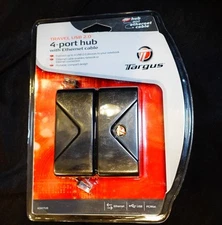 Targus 4-Port Hub Travel USB 2.0 with Ethernet Cable - ACH77US