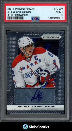 2013 PANINI PRIZM #A-OV ALEXANDER OVECHKIN AUTO PSA 9