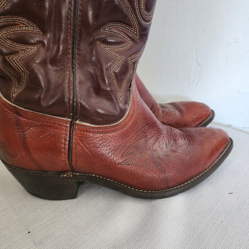 Wrangler Brown Cowboy Boots 9 EE Made in USA - Bild 2 von 10