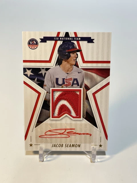 2025 Panini Stars & Stripes Signature Materials Auto #SSM-JS Jacob Seamon /25