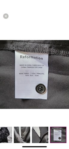 NWT Reformation Silk Shirt Mini Dress 10 Alaine 100% Minimalist Sexy Coquette - Picture 11 of 17