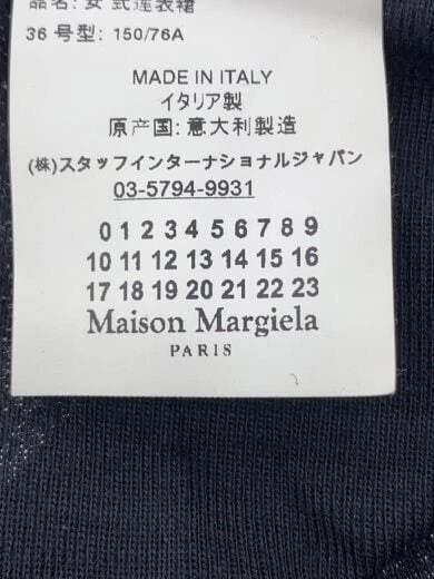 Maison Margiela Abito manica lunga 36 Lana BLK Solida S31CT0938 S22857