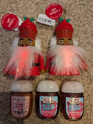 5 Bath Body Works CHRISTMAS NUTCRACKER LIGHT UP HOT COCOA CREAM Sanitizer HOLDER