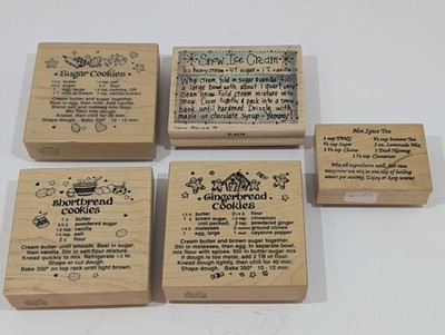 PSX Rubber Stamp Shortbread Cookies Recipe gingerbread sugar snow ice cream