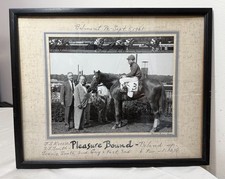 Vintage 61 original Bert Morgan P Bound Belmont horse racing Jockey photograph