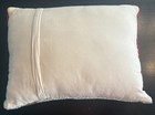 Grandinrow Decorative Hooked Wool Pillow ZEBRA IN SNOW Tan Velvet  17.5” x 13” — photo 5