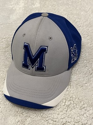 Memphis Tigers Hat Cap Adjustable Hook & Loop Gray Blue Captivating Headwear