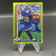 Terrance Ferguson Rookie Card Lime Green X-Fractor Topps Chrome Los Angeles Rams. rookie card picture