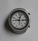 SEIKO 6139-7100 Automatic Chronograph Watch Vintage Mens White Dial 17 Jewels