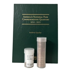 ❤️2010-2021 Uncirculated National Park Quarters Complete 56 Coin Set With Folder