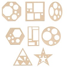 Set of 8 Eco-friendly Geometric Stencils for Painting  DIY Crafts Woodpeckers