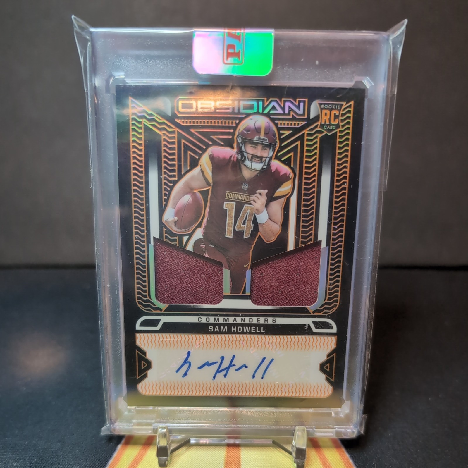 2022 PANINI OBSIDIAN JERSEY INK ORANGE SAM HOWELL RC /99 AUTO AUTH