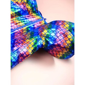Rainbow Mermaid Scale Corset Top Size Large &ndash; Holographic Festival Bustier