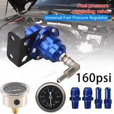 Adjustable Fuel Pressure Regulator Gauge Kit Universal Vehicle Refitting 160 psi
