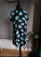 ZARA Trafaluc Black Floral Mini Dress - Size XS 6