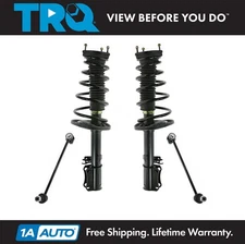 TRQ 4pc Suspension Kit Complete Loaded Strut & Spring Assemblies Sway Bar links
