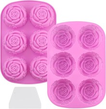 Silikon Backform 6 Rosen Silikonform Muffinform Giessform Seifenform