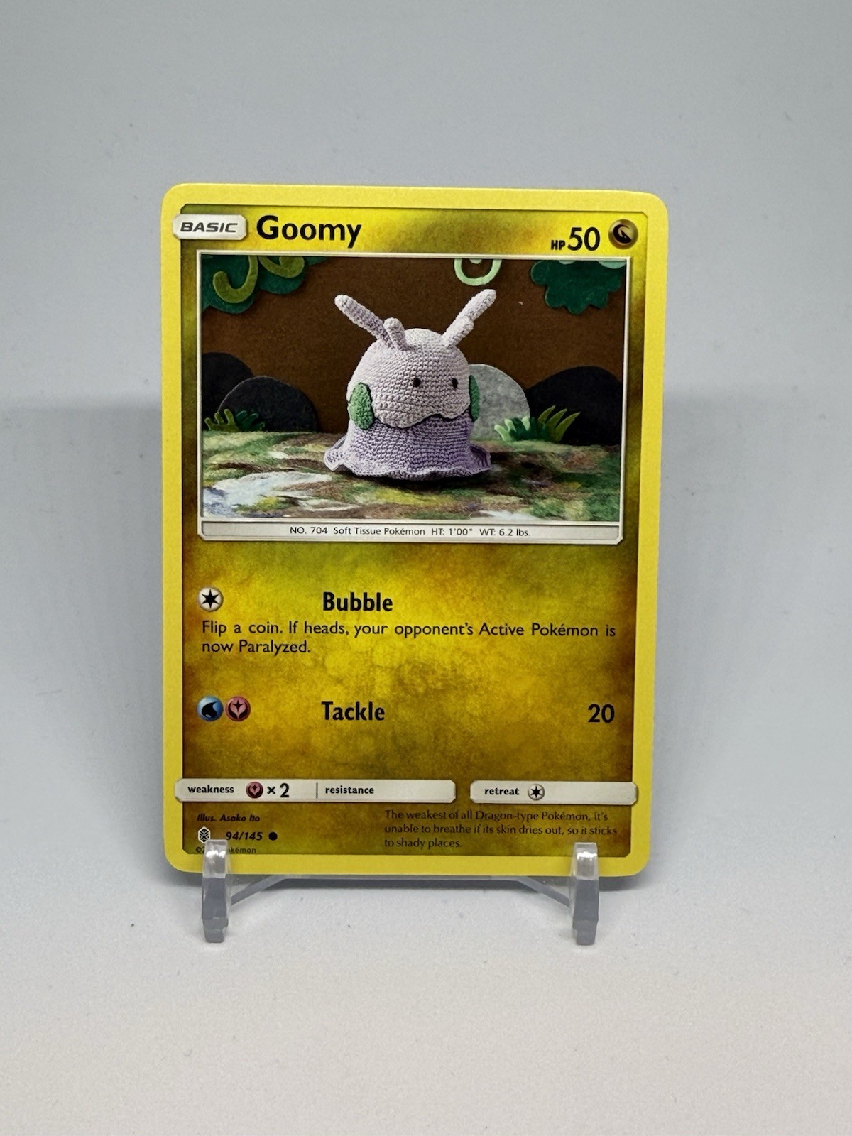 Goomy 94/145 Common Guardians Rising Sun & Moon Pokemon Card 2017