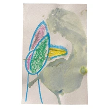 Original Abstract Artwork on Paper 5.5 x 8.5 Spiritual Expression Bailey Craig