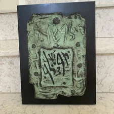 Moshe Castel 1909-1991 (Israeli) Green Relief Bronze Plaque On Wood Panel