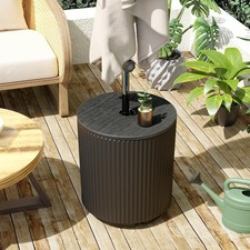 Patio Umbrella Base with 1.5" Pole Hole, 11.5 Gallon Fillable Heavy Duty Blac...
