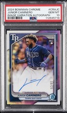 2024 BOWMAN CHROME IMAGE VARIATION AUTO #CRAJC JUNIOR CAMINERO RC /25 PSA 10