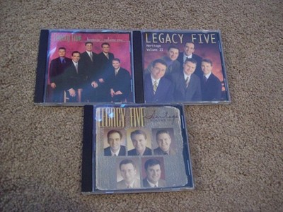 Legacy Five  The Heritage Collection 3 CD Set *RARE* Volume I II & III AUTOGRAPH