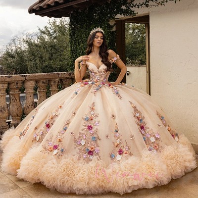Customized Magnificent Ball Gown for Birthday Party Flower Quinceanera Dresses | eBay Customized Magnificent Ball Gown for Birthday Party Flower Quinceanera Dresses | eBay