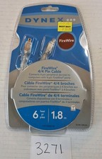 Dynex  6Ft FireWire 1394 Cable 4-PIN TO 4-PIN