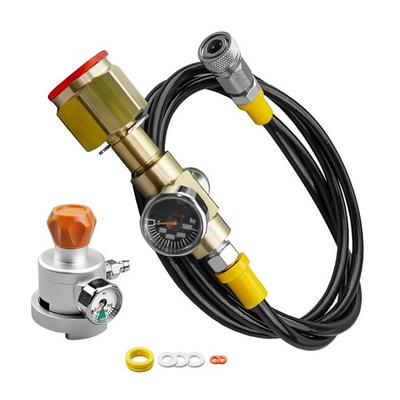 #ad #ad Soda Filling Co2 Adapter Refill Quick Connect Pressure Gaugew HoseSoda Mak... $100.65