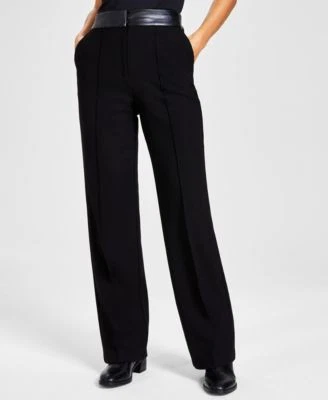 Calvin Klein Womens Faux-Leather-Waist Pan 197383827604 10 RT $109.5