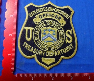 United States Treasury Department Explosives Officer ATF 3 3/4" Cloth Patch