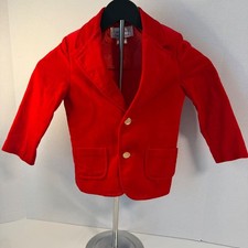 Great Guy by Good Lad Blazer Boys Size 5 Red Velvet Cotton Formal Jacket
