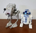 T-254 VINTAGE 80'S KENNER STAR WARS AT-ST VEHICLE & LARGE R2-D2 FIGURE