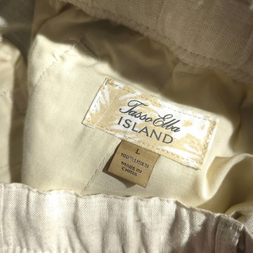 Pantalone lino uomo Tasso Isola d'Elba grande coulisse comfort naturale nuovo con etichetta tinta unita - Foto 11 di 13