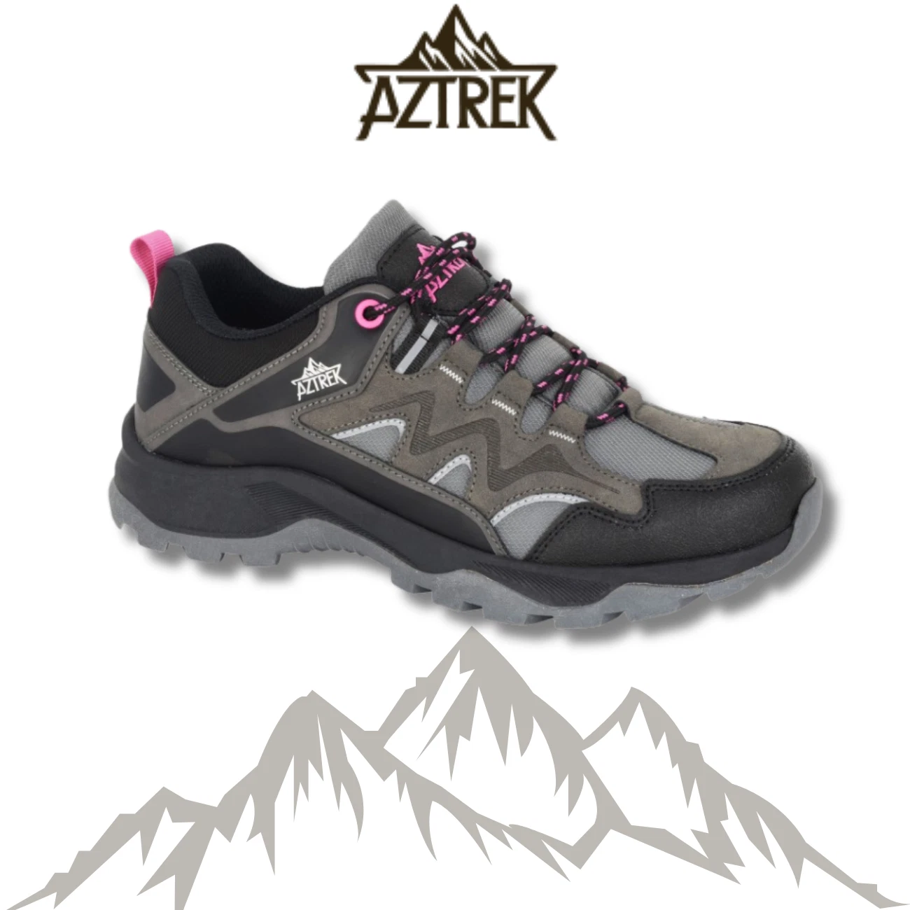 Womens Waterproof Walking Shoes Trail Hiking Leather Trek Lightweight Ladies