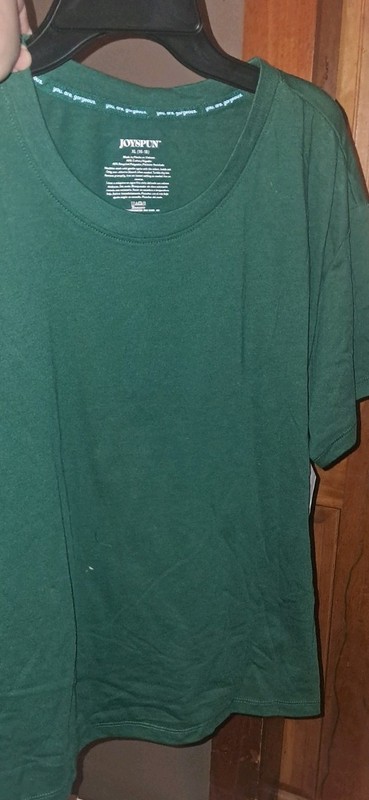 New Woman's Xl Green Tee Shirt Nwt Top Short Sleeve Crew Neck