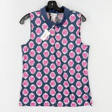 Tommy Bahama Golf Top Size S 1/4 Zip Print Performance Tank NWT