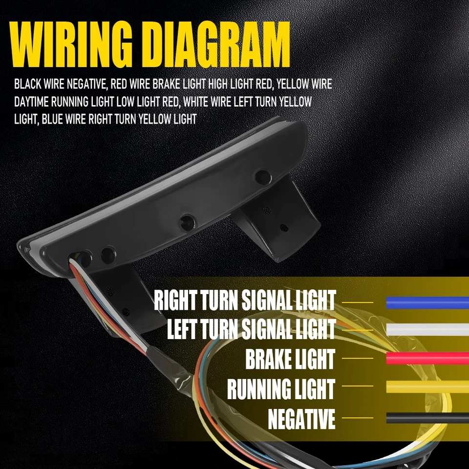 Luces traseras de freno LED rojas/ámbar para Harley Davidson Blackline FXS 2011-2013 EE. UU. Foto 4 de 4