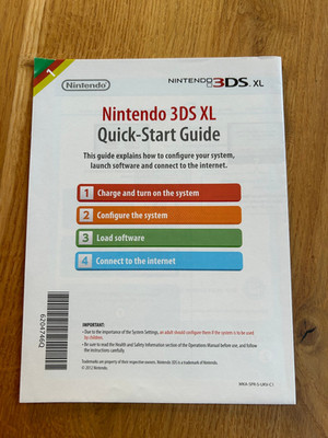 Nintendo 3DS Anleitung - Quick-Start-Guide| MKA-SPR-S-UKV-C1