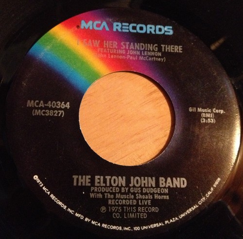 Elton John Band 45 Philadelphia Freedom / I Saw Her Standing There w/ts w/PS - Picture 3 of 4