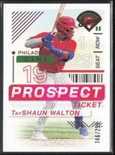 2024 Panini Prospect Edition #51 TayShaun Walton Philadelphia Phillies (A5)