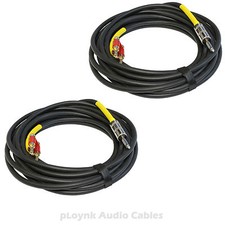 2 PLoynk Audio 1/4 to banana Premium heavy duty 12 gauge PA speaker cables 50 ft