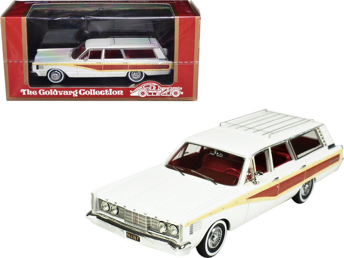 1965 Mercury Station Wagon Polar White with Wood Panels and Red Interior Limited