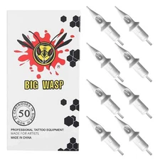 	BIGWASP 50pcs Tattoo Needle Cartridges Round Liner Assorted Sizes #10 Bugpin	