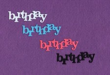 BIRTHDAY 2 die cuts scrapbook cards