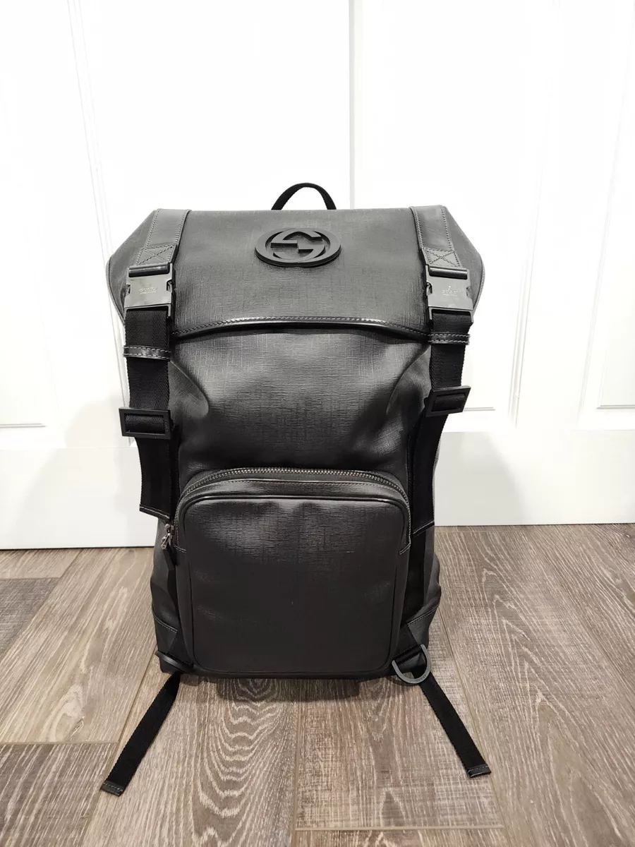 Gucci GG Supreme Coated Backpack - Black - Backpacks