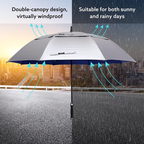 Vented 68'' Golf/Beach Umbrella – Stylish UV Protection for Outdoor Events - Picture 8 of 11