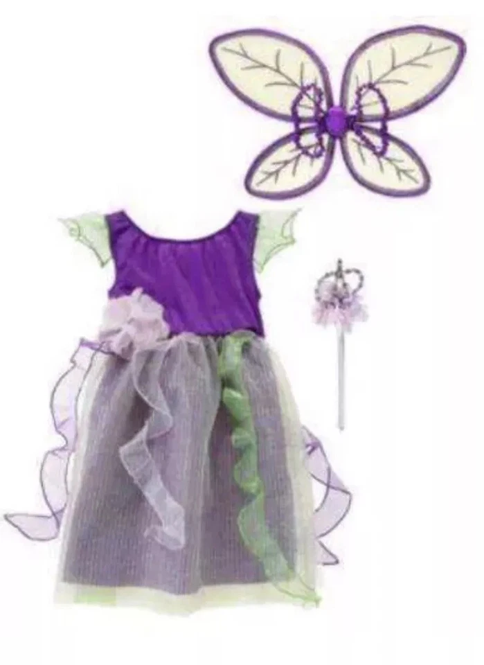 Новый с Ярлыками 3-4 Gymboree «ПИКСИ ЛЕС ФЕЯ» костюм платье, крылья, палочка 3-pc набор лот - Изображение 3 из 3