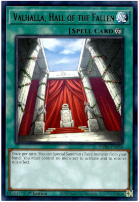 Yu-Gi-Oh! - Valhalla, Hall of The Fallen - X3 VASM-EN056 - Rare  - 1st Ed - NM/M
